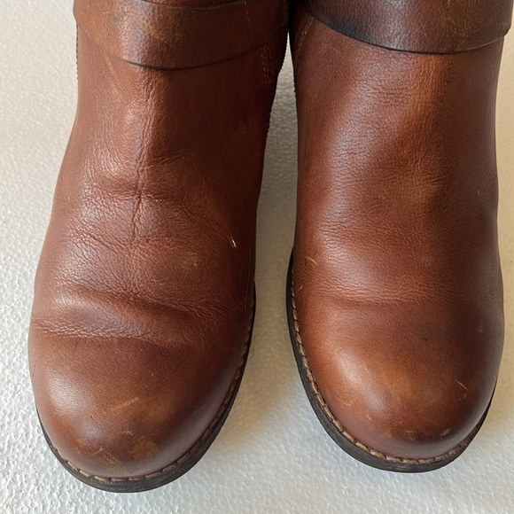 Merrell Women Oak leather Mid Calf Moto boot water resistant buckle harness 10.5 - Picture 5 of 16